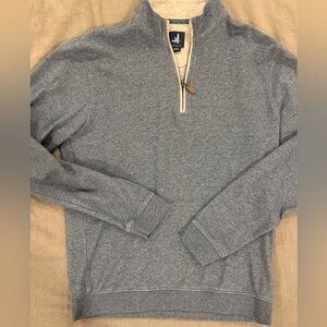 Johnnie-O Men’s Sully Quarter Zip Blue Heather Sweater